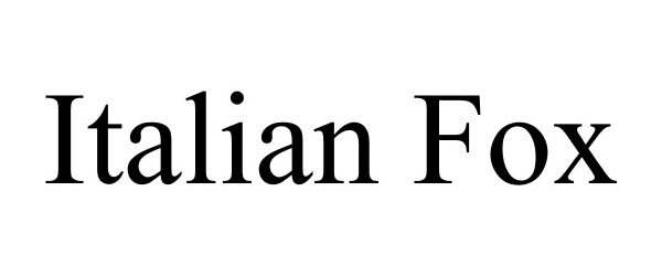 Trademark Logo ITALIAN FOX