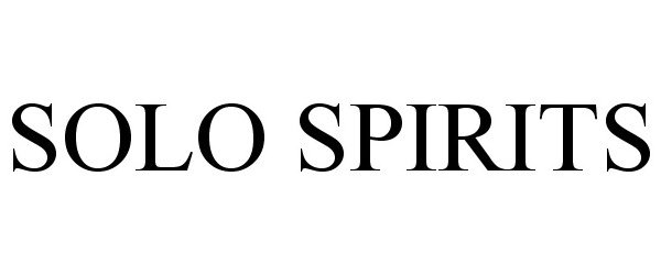 Trademark Logo SOLO SPIRITS