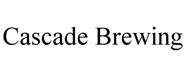 Trademark Logo CASCADE BREWING