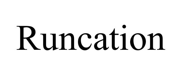 Trademark Logo RUNCATION