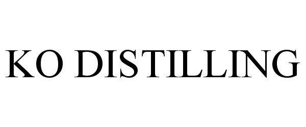  KO DISTILLING