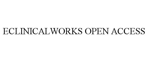  ECLINICALWORKS OPEN ACCESS