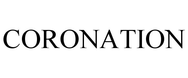 Trademark Logo CORONATION