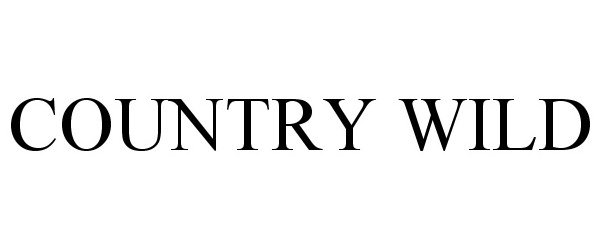 Trademark Logo COUNTRY WILD