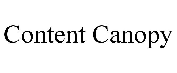 Trademark Logo CONTENT CANOPY