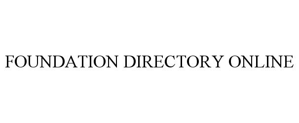  FOUNDATION DIRECTORY ONLINE
