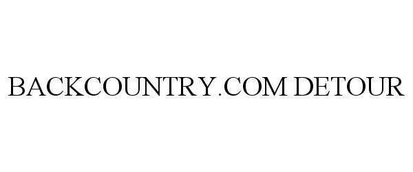 Trademark Logo BACKCOUNTRY.COM DETOUR