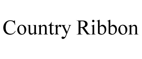 Trademark Logo COUNTRY RIBBON