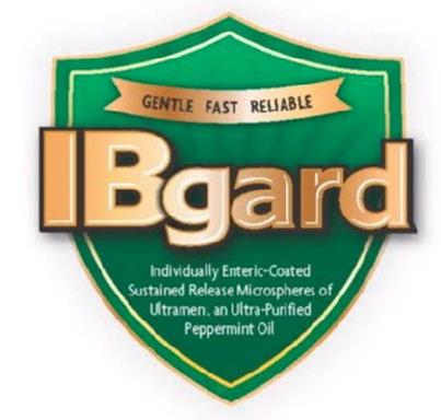  IBGARD GENTLE FAST RELIABLE INDIVIDUALLY ENTERIC-COATED SUSTAINED RELEASE MICROSPHERES OF ULTRAMEN, AN ULTRA-PURIFIED PEPPERMINT
