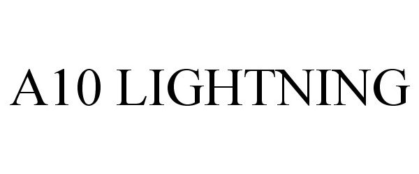 Trademark Logo A10 LIGHTNING
