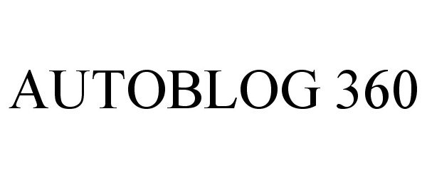 Trademark Logo AUTOBLOG 360