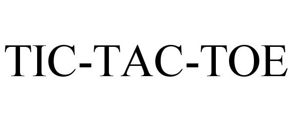 Trademark Logo TIC-TAC-TOE