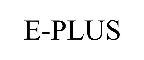 Trademark Logo E-PLUS