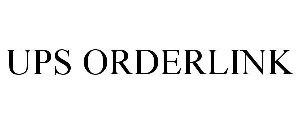 Trademark Logo UPS ORDERLINK