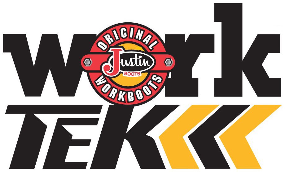 Trademark Logo WORK TEK ORIGINAL JUSTIN BOOTS WORKBOOTS