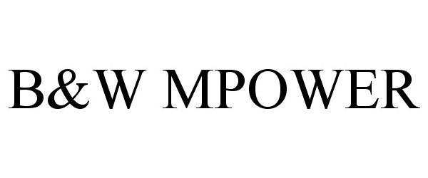 Trademark Logo B&W MPOWER