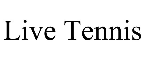 Trademark Logo LIVE TENNIS