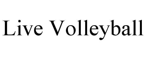 Trademark Logo LIVE VOLLEYBALL