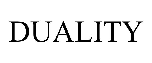 Trademark Logo DUALITY