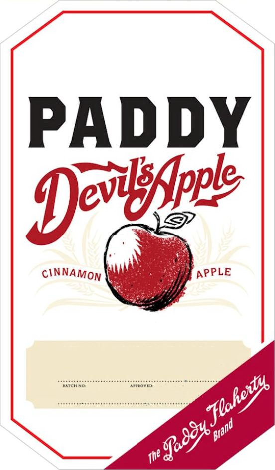 Trademark Logo PADDY DEVIL'S APPLE CINNAMON APPLE THE PADDY FLAHERTY BRAND BATCH NO. APPROVED
