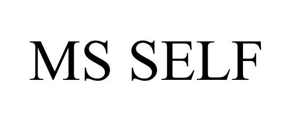 Trademark Logo MS SELF
