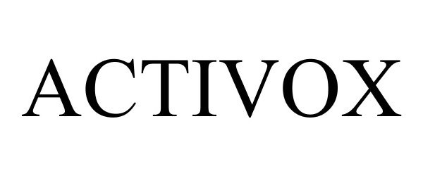 Trademark Logo ACTIVOX