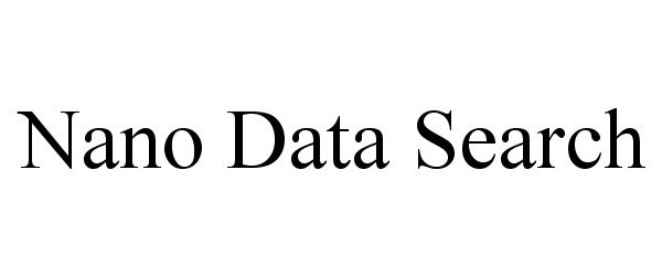  NANO DATA SEARCH