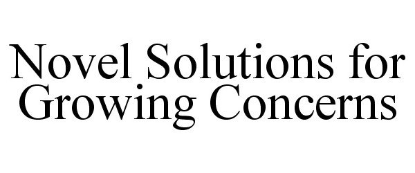  NOVEL SOLUTIONS FOR GROWING CONCERNS