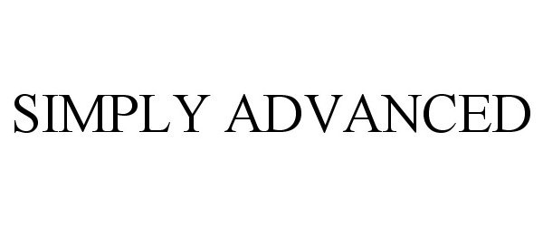 Trademark Logo SIMPLY ADVANCED