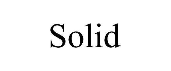 Trademark Logo SOLID