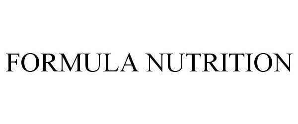 Trademark Logo FORMULA NUTRITION