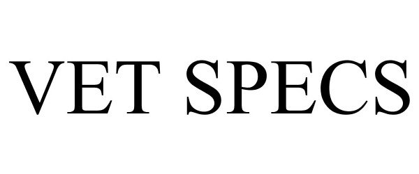 Trademark Logo VET SPECS
