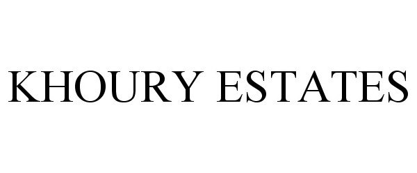 Trademark Logo KHOURY ESTATE