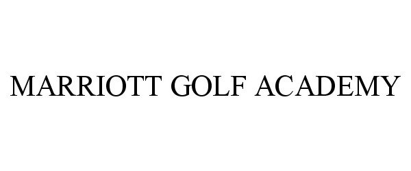  MARRIOTT GOLF ACADEMY