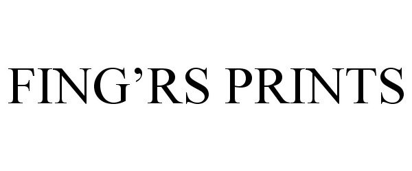 Trademark Logo FING'RS PRINTS