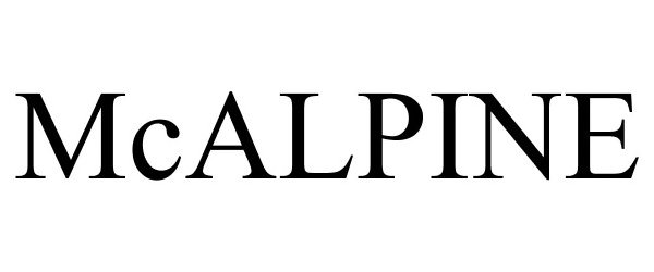 Trademark Logo MCALPINE