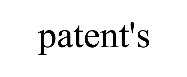 Trademark Logo PATENT'S