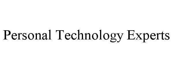 Trademark Logo PERSONAL TECHNOLOGY EXPERTS