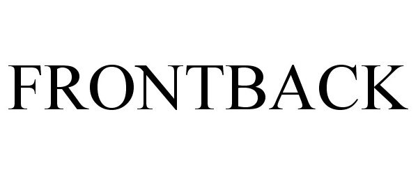Trademark Logo FRONTBACK