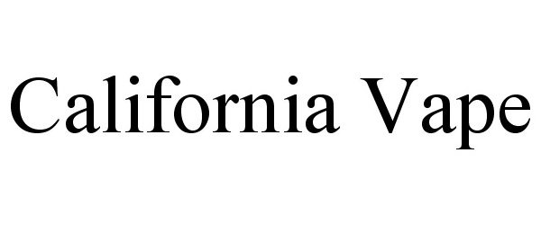 Trademark Logo CALIFORNIA VAPE