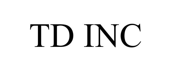 Trademark Logo TD INC