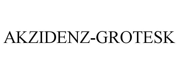 Trademark Logo AKZIDENZ-GROTESK