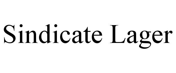 Trademark Logo SINDICATE LAGER