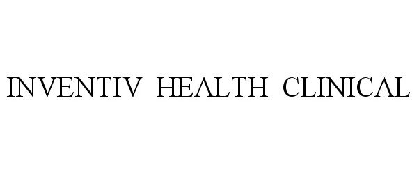  INVENTIV HEALTH CLINICAL