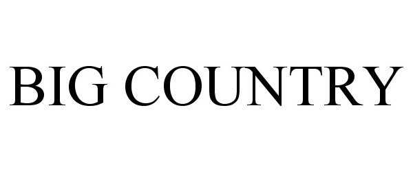 Trademark Logo BIG COUNTRY