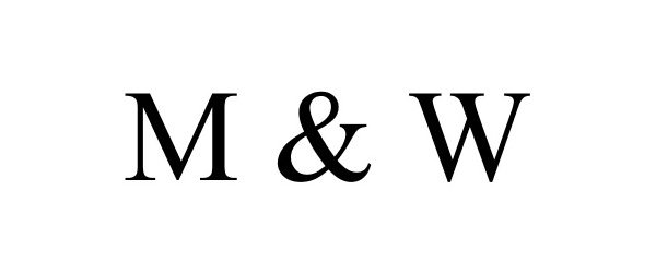 Trademark Logo M &amp; W