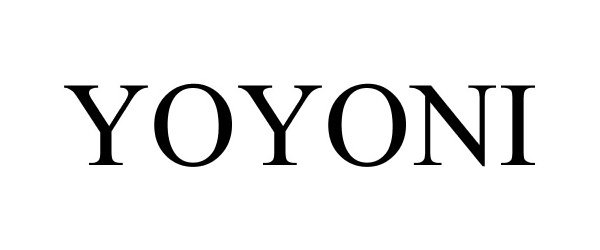 Trademark Logo YOYONI