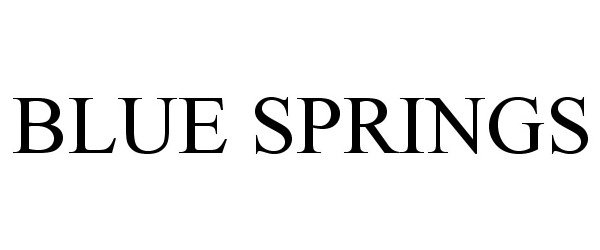 Trademark Logo BLUE SPRINGS