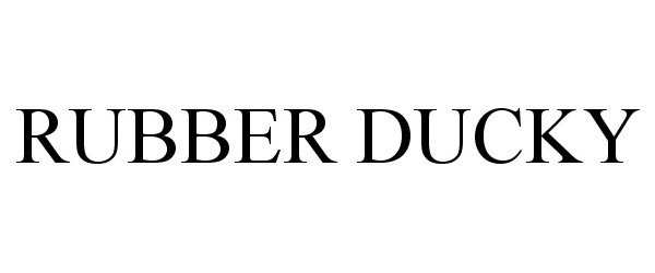 Trademark Logo RUBBER DUCKY