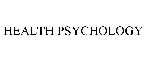 Trademark Logo HEALTH PSYCHOLOGY